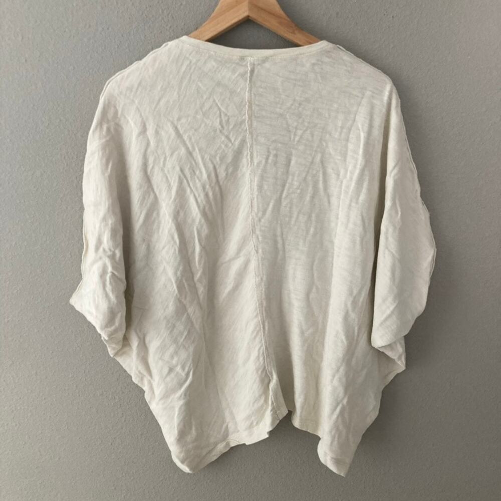 Anthropologie Bordeaux Noelie Cream V-Neck Dolman Top Large - Picture 6 of 6